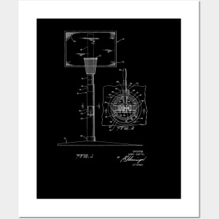 Basketball Goal Vintage Patent Drawing Posters and Art